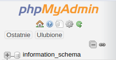 baza danych phpmyadmin